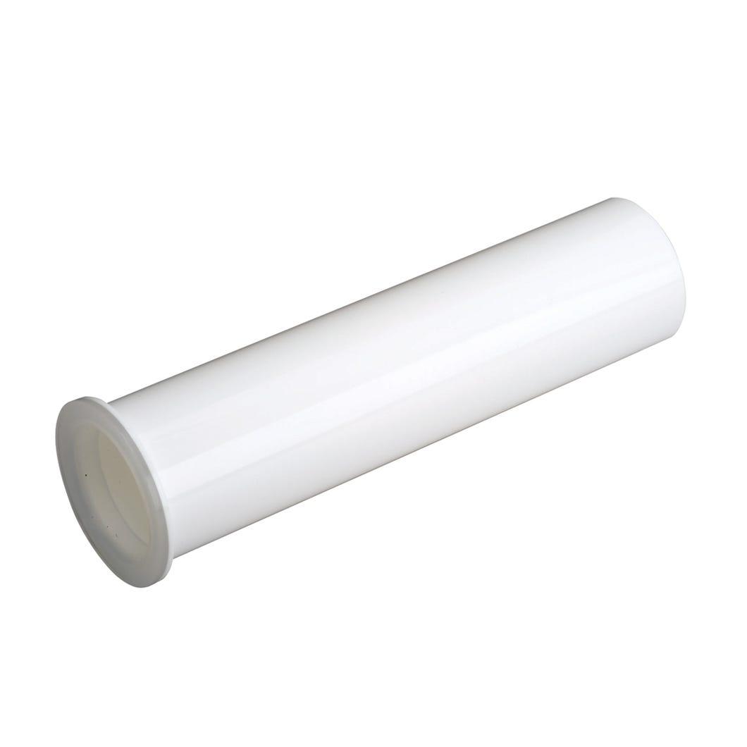 Pvc straight connector flanged tailpiece - white