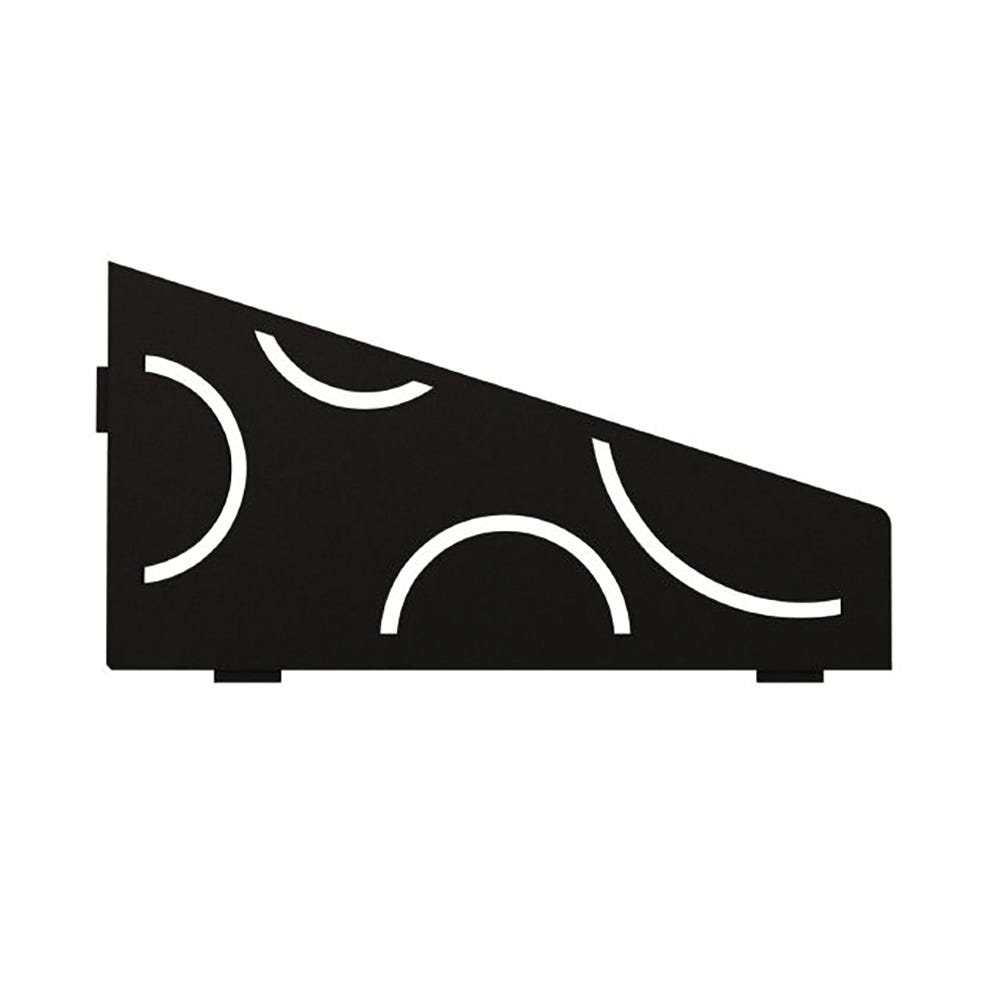 SHEL-E Corner Shelf Designed for Tiles Walls, Curve, Matte Black Mgs
