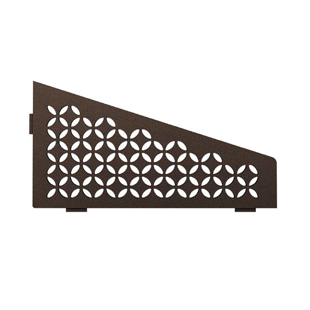 SHELF-E Corner Shelf Designed for Tiled Walls, Floral, Bronze Tsob