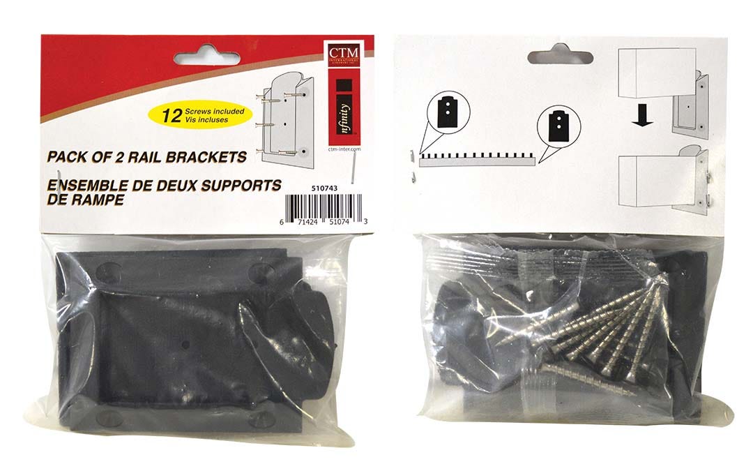 Rail brackets for outdoor ramp