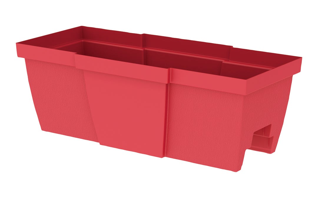 Quattro Ramp Planter, Red, 27In.