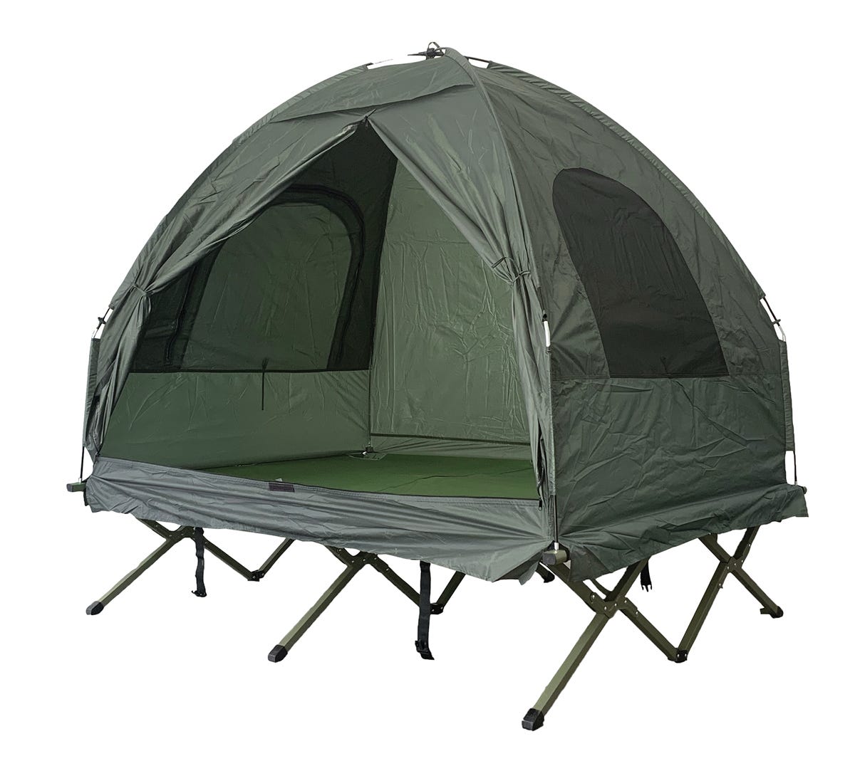 Double Raised Camping Bed, 54 in. x 73 in. x 76 in.