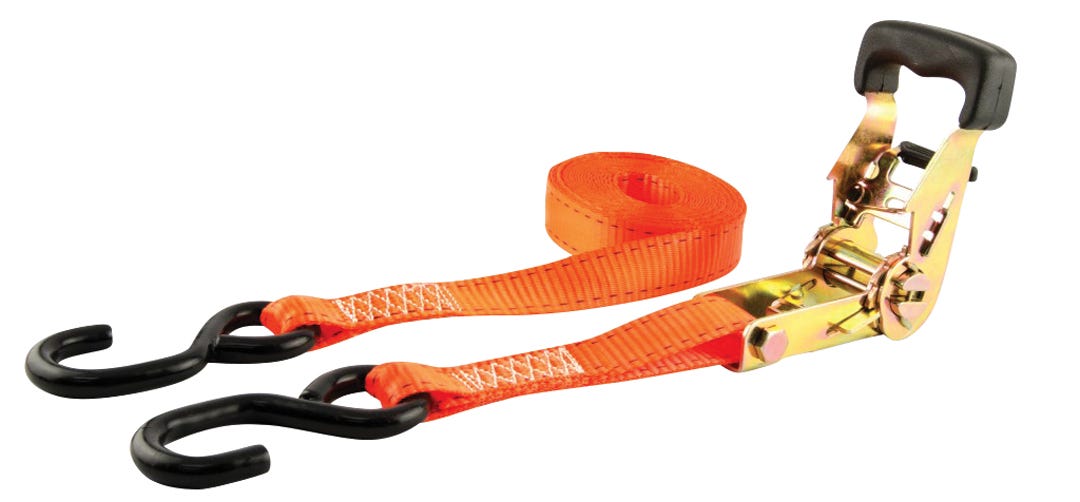 Ratcheting Tie-Down, 2000 lbs, Medium-Duty