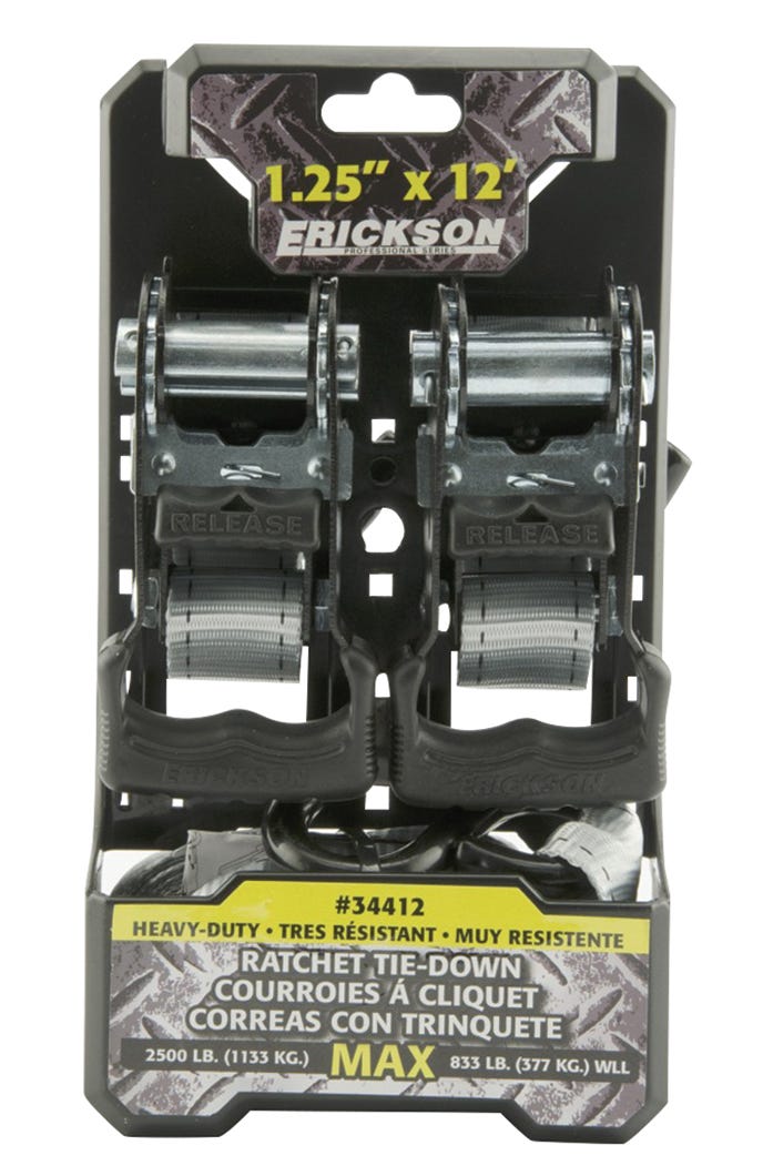 Ratcheting Tie-Down, 2500 lbs, Heavy-Duty