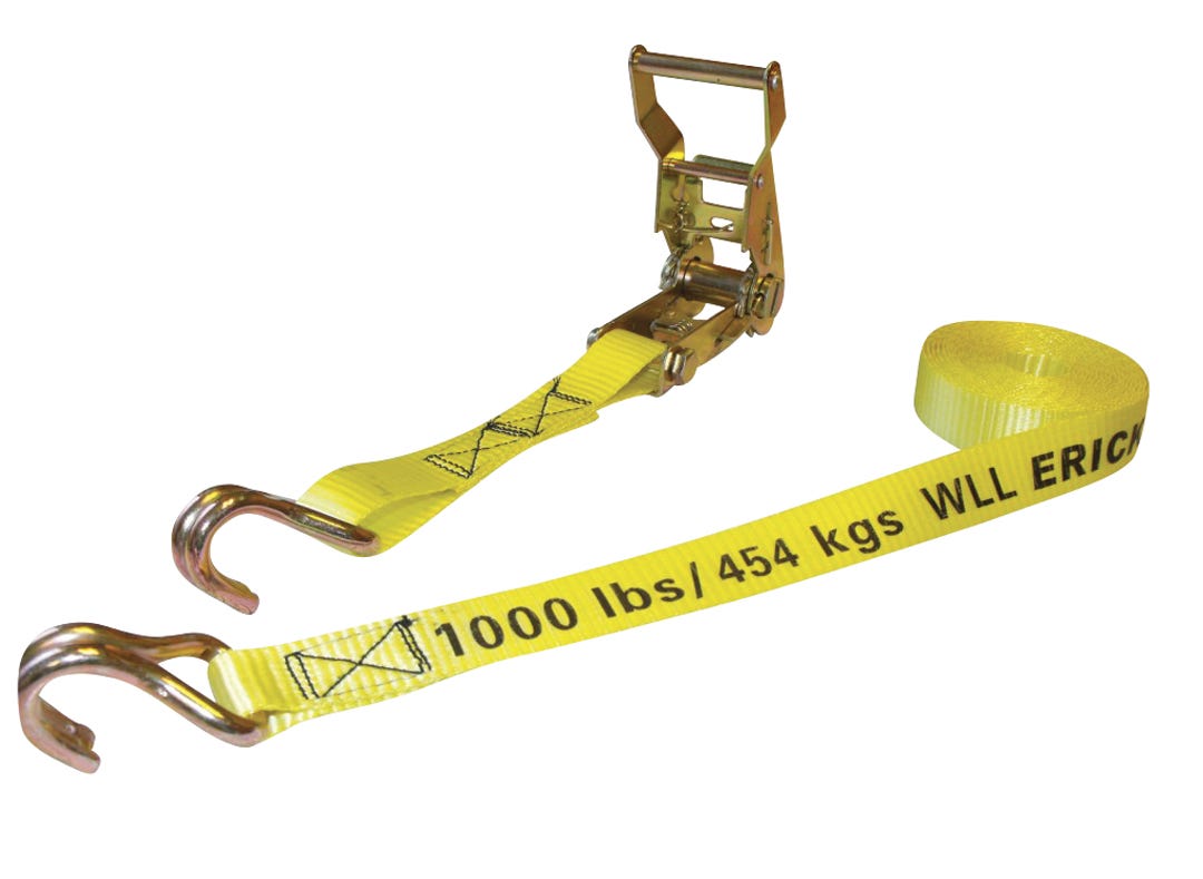 Ratcheting Tie-Down, 3000 lbs/1000 lbs, WLL/CU/CTM