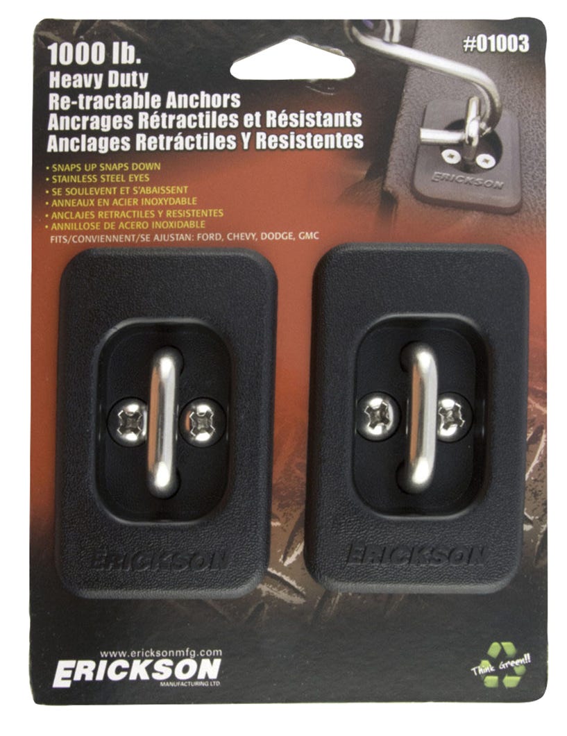 Re-Tractable Anchor Rings, Heavy Duty, 1000 lbs