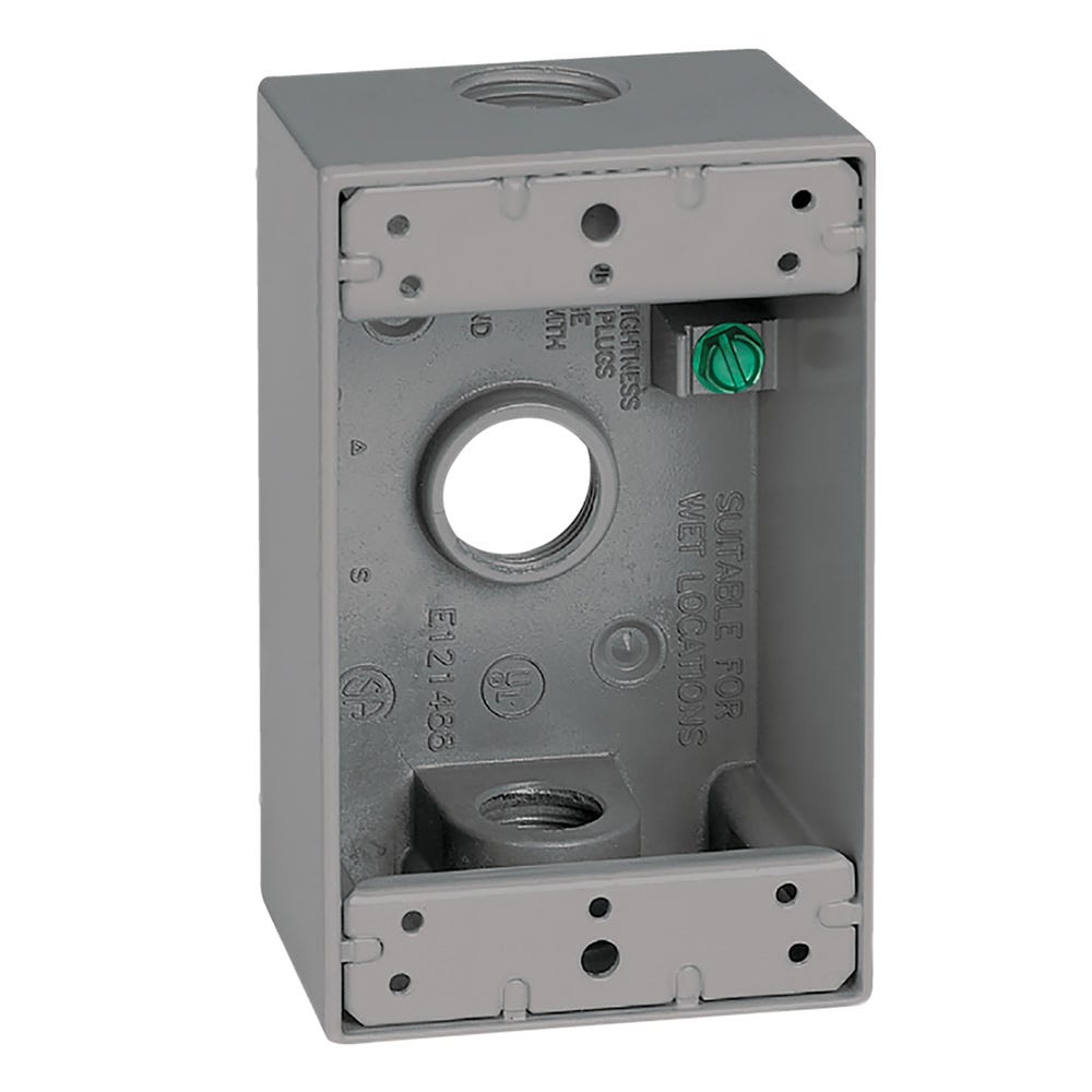 Outdoor Box, Rectangular, 3 Holes