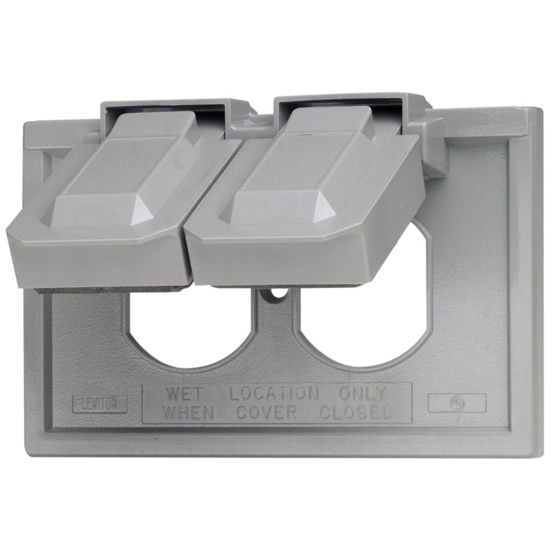 Receptacle cover duplex - weatherproof - plastic