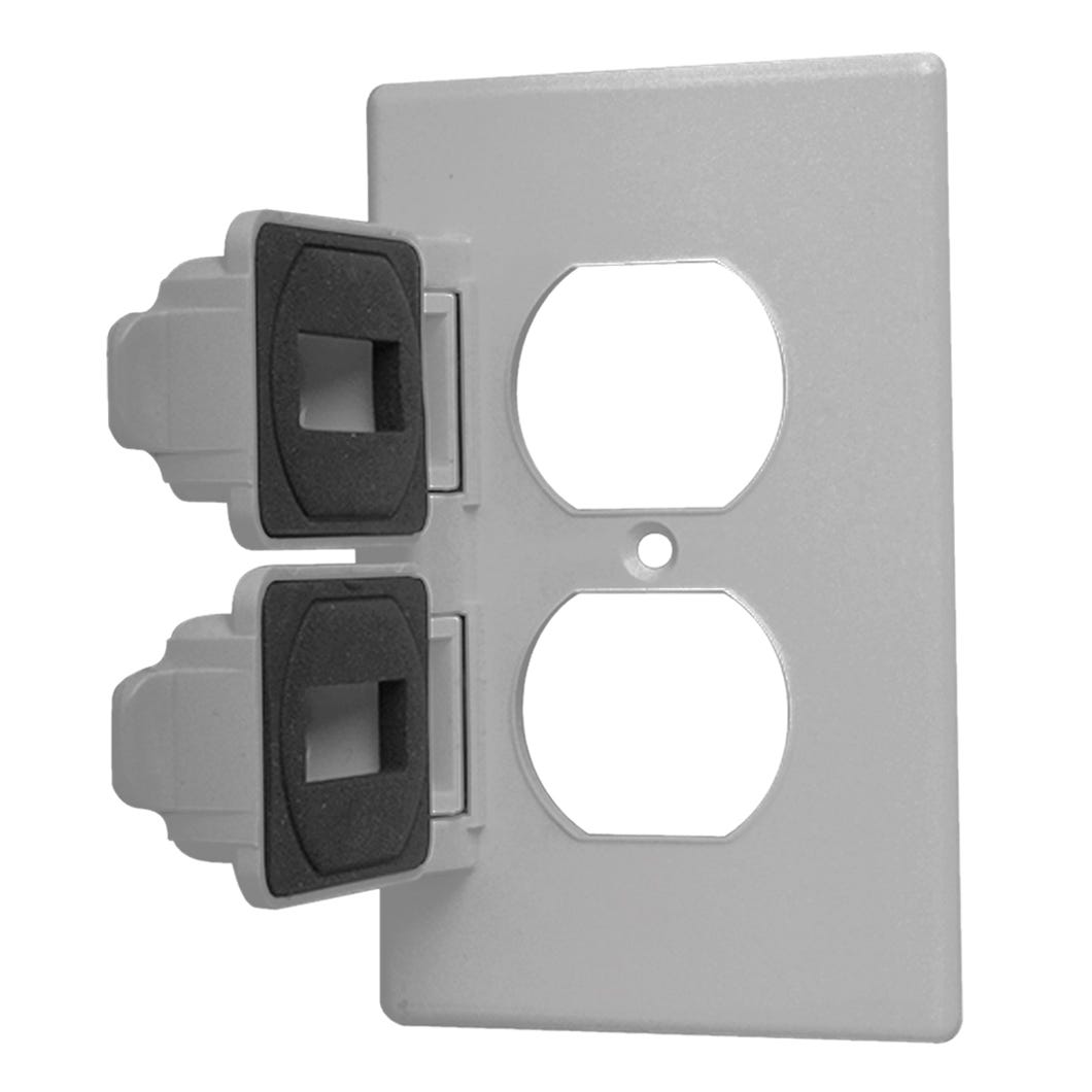 Receptacle cover duplex - weatherproof - plastic