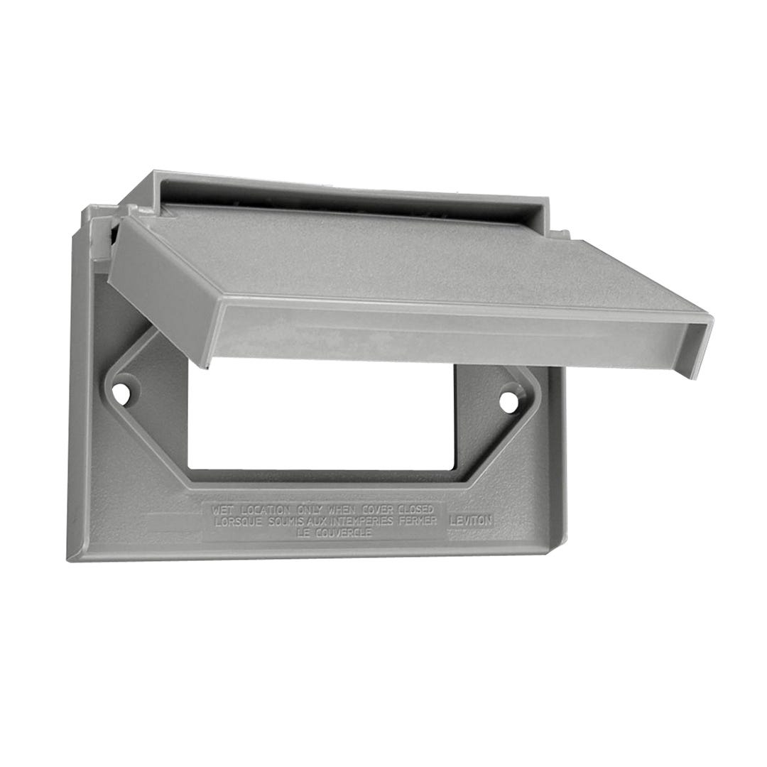 Receptacle Cover Gfci Plastic Horizontal, Weatherproof