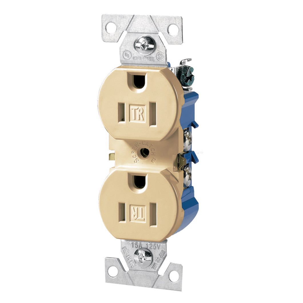 Receptacle duplex - tamper resistant
