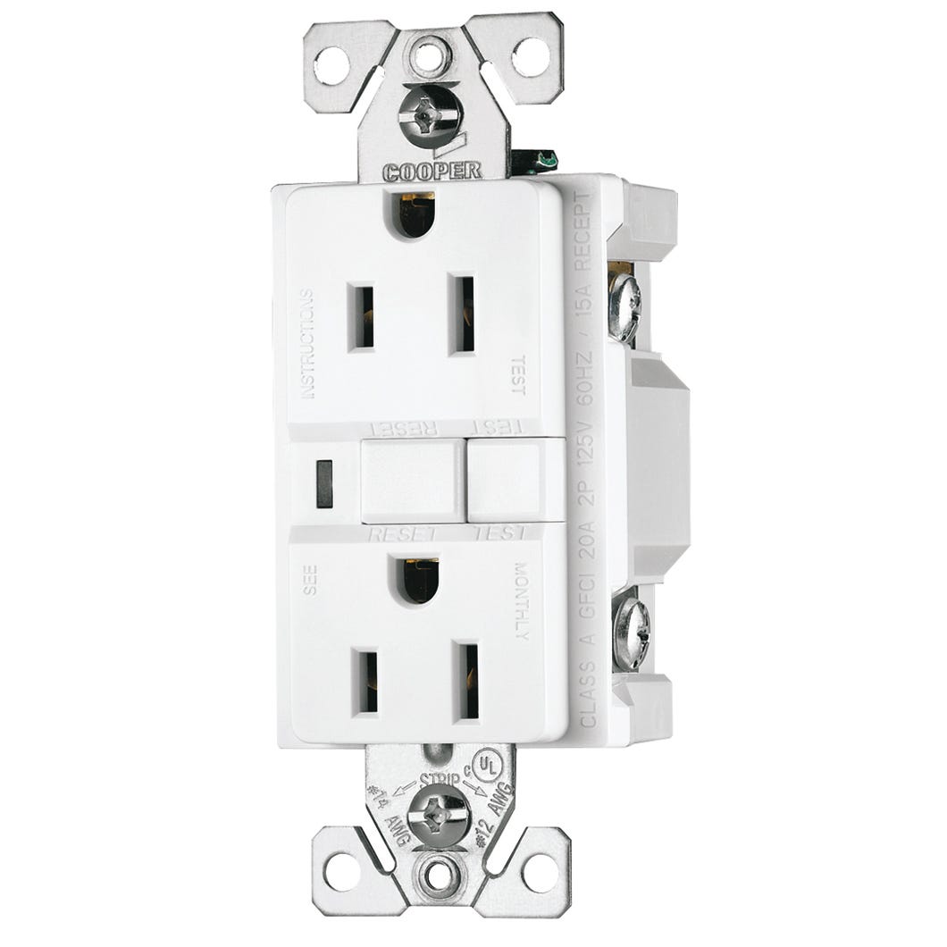 Receptacle gfci decorative duplex