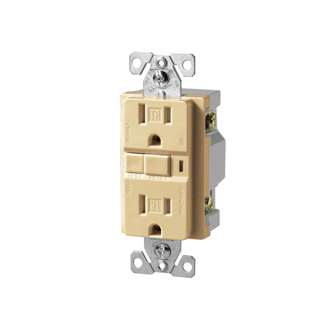 Receptacle gfci decorative duplex - tamper resistant