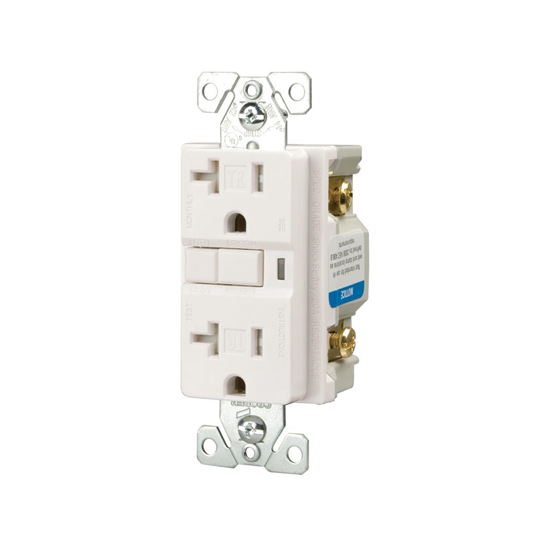 Receptacle gfci decorative duplex - tamper resistant
