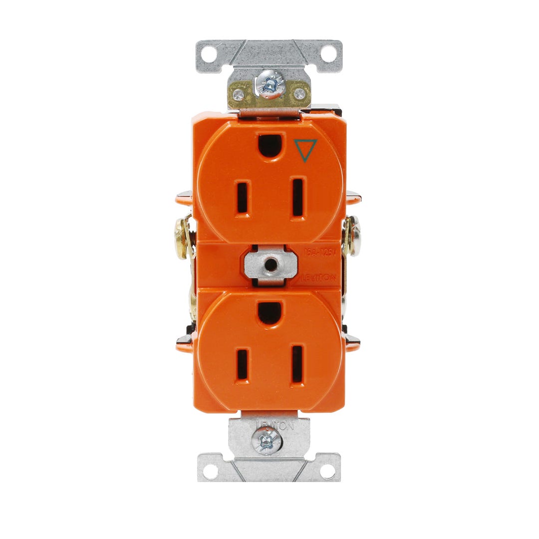 Receptacle isolated ground - duplex