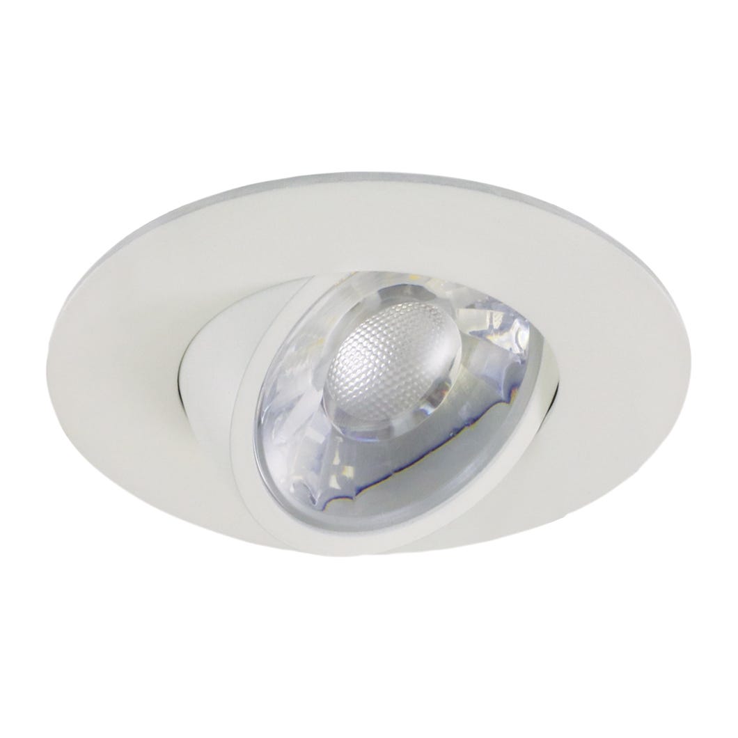 Recessed LED light gimbal and round