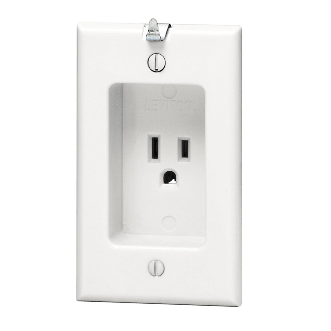 Recessed receptacle decorative duplex - 1g