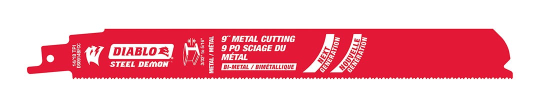 Reciprocating Saw Blade for Demolition, 14/18 TPI