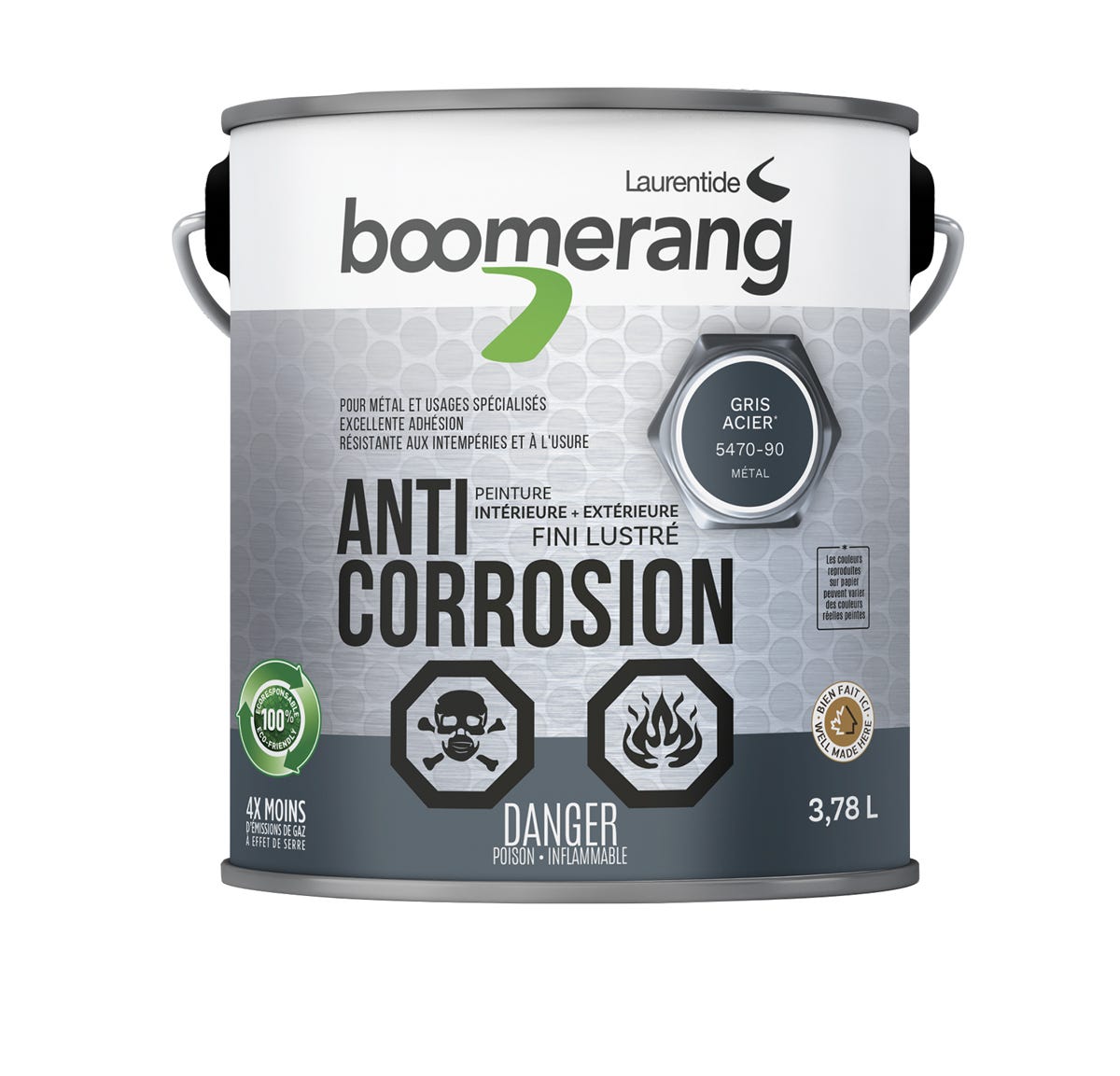 Recycled Paint, Anti Corrosion, 3.78L, Gray