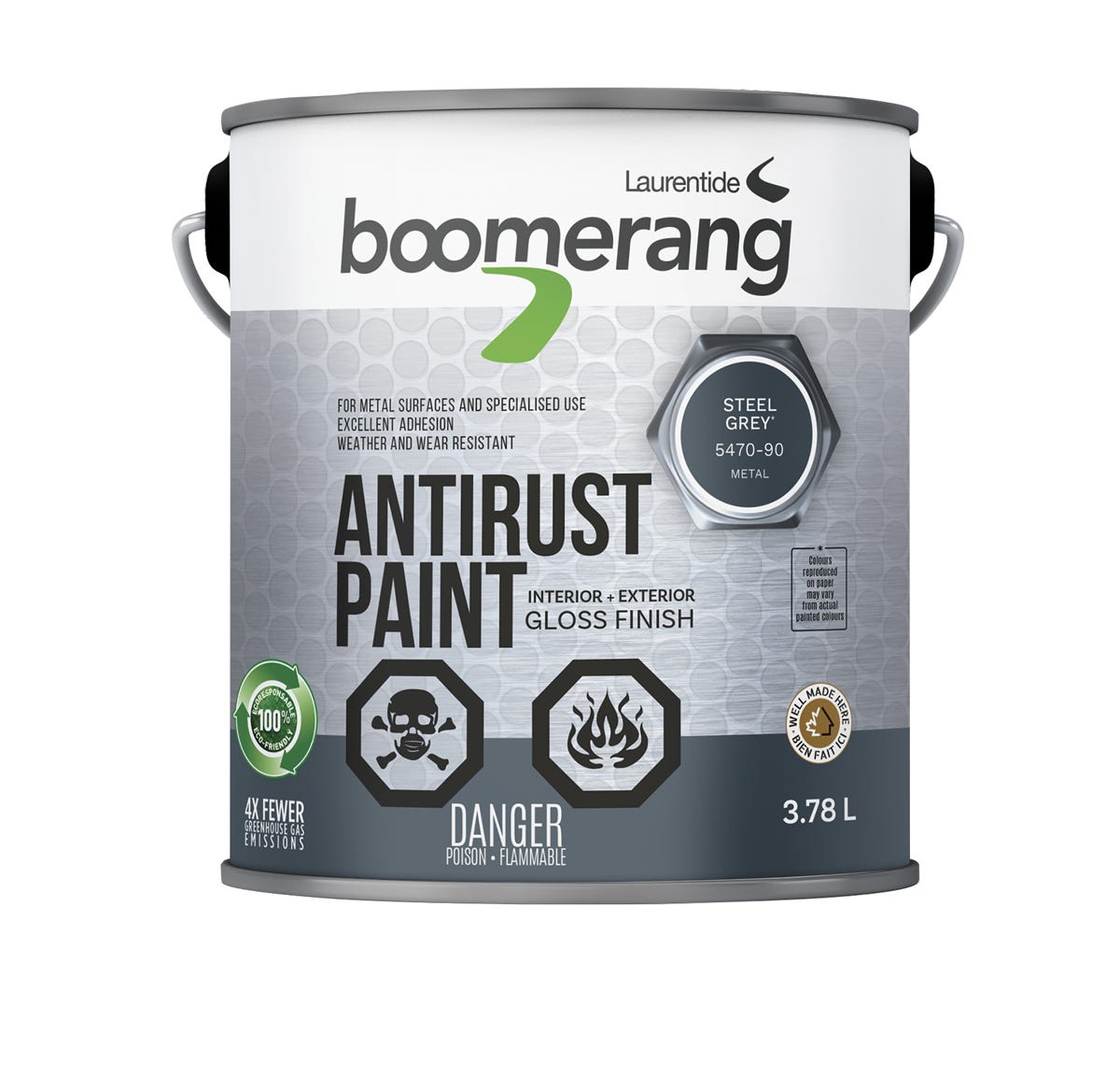 Recycled Paint, Anti Corrosion, 3.78L, Gray