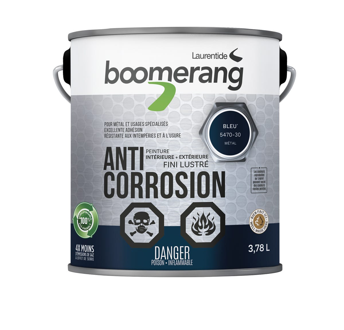 Recycled paint - anti corrosion - 3.78L - royal blue