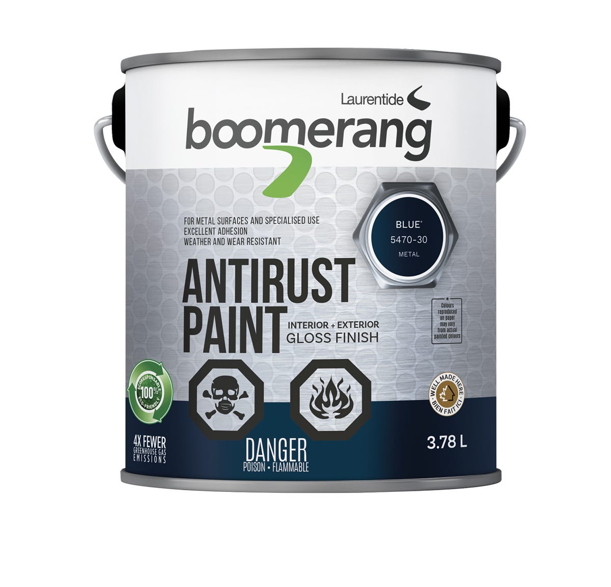 Recycled paint - anti corrosion - 3.78L - royal blue