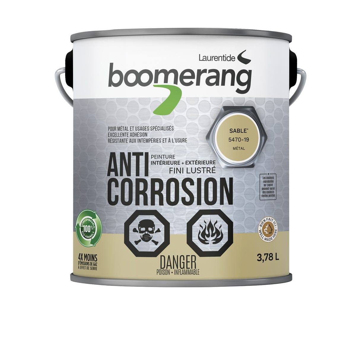 Recycled Paint, Anti Corrosion, 3.78L, Sand