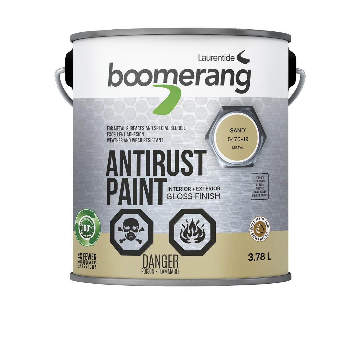 Recycled Paint, Anti Corrosion, 3.78L, Sand