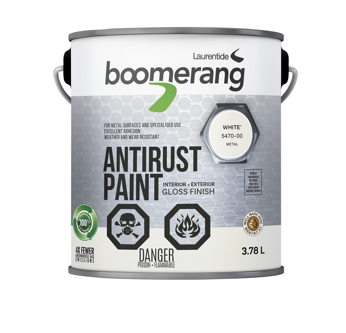 Recycled Paint, Anti Corrosion, 3.78L, White