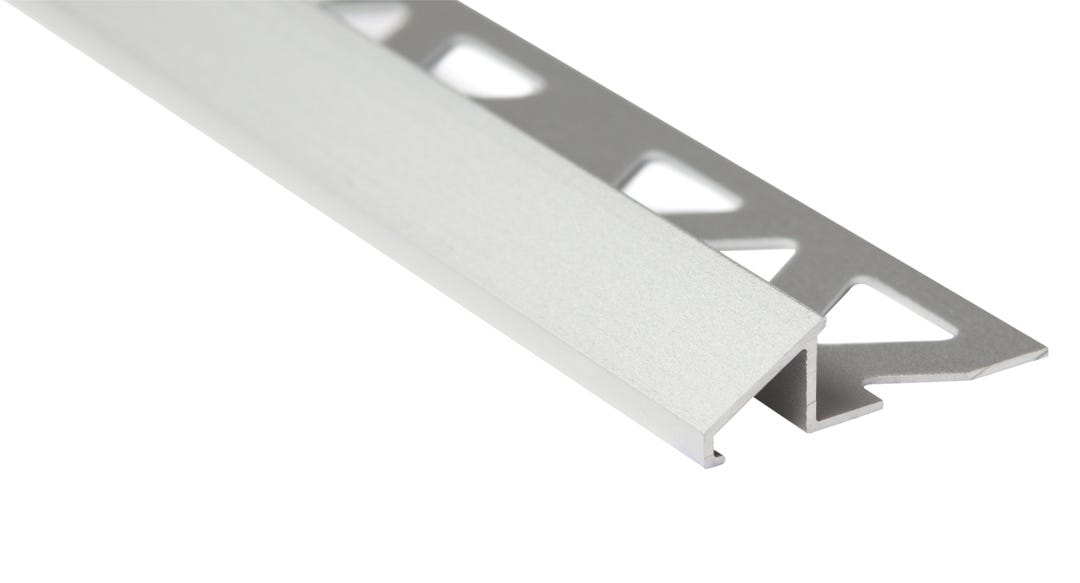 Edge Tile Reducer, 1/2 in., Satin Clear