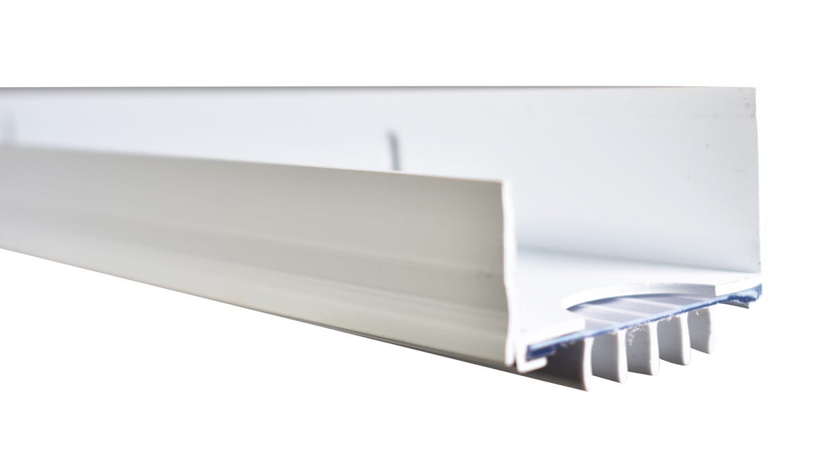 Refillable Vinyl Door Jamb, U Shape, 1-7/8-in. X 36-in., White