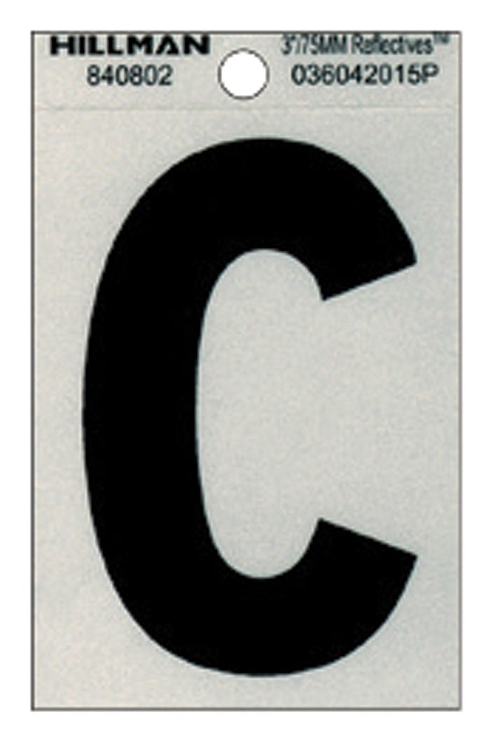Reflective Mailbox Letter C Mylar