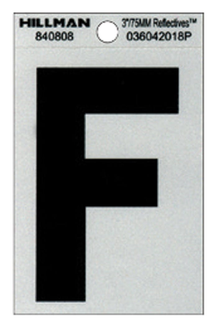 Reflective Mailbox Letter F Mylar