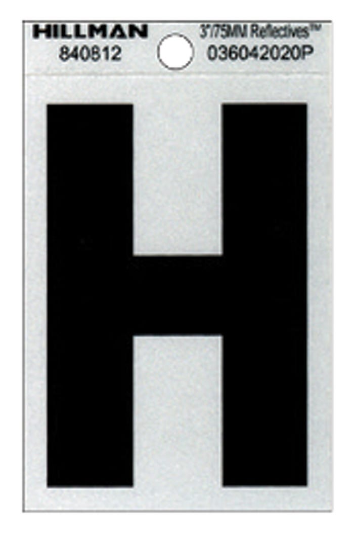 Reflective Mailbox Letter H Mylar