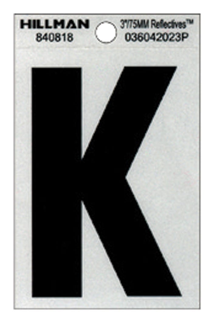 Reflective Mailbox Letter K Mylar