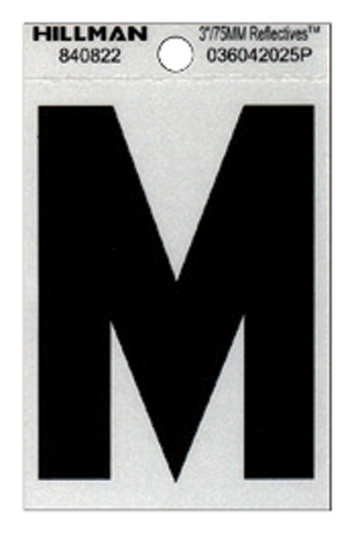 Reflective Mailbox Letter M Mylar