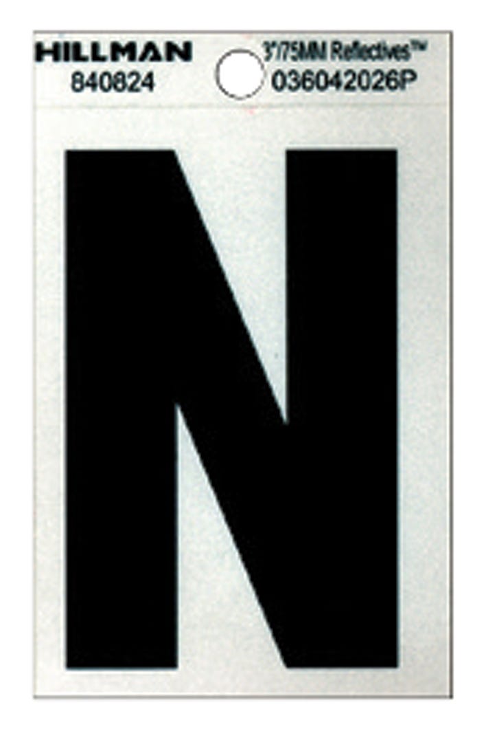 Reflective Mailbox Letter N Mylar