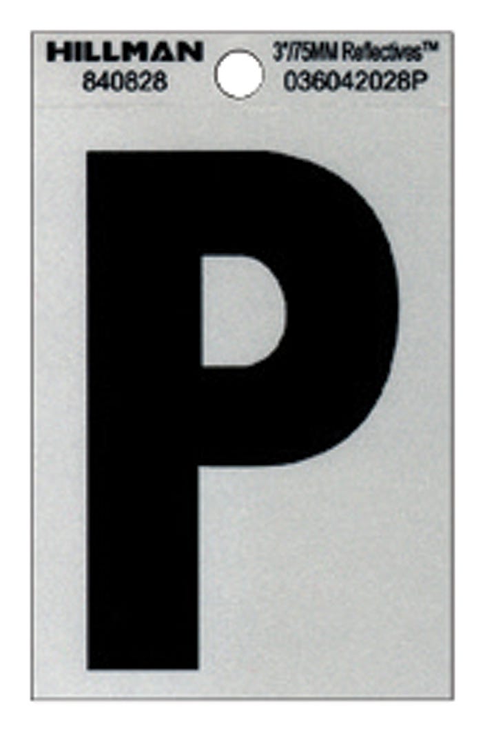 Reflective Mailbox Letter P Mylar