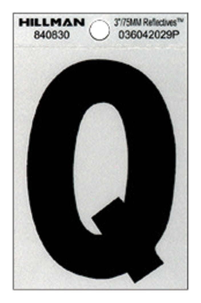 Reflective Mailbox Letter Q Mylar