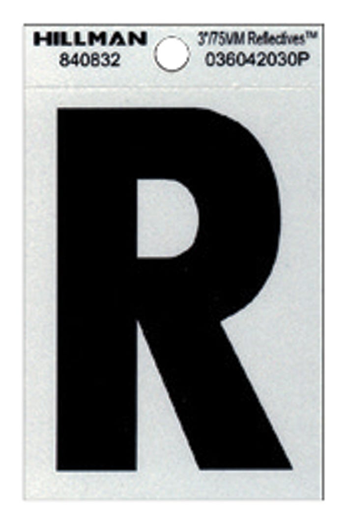 Reflective Mailbox Letter R Mylar