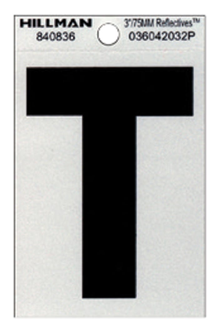 Reflective Mailbox Letter T Mylar