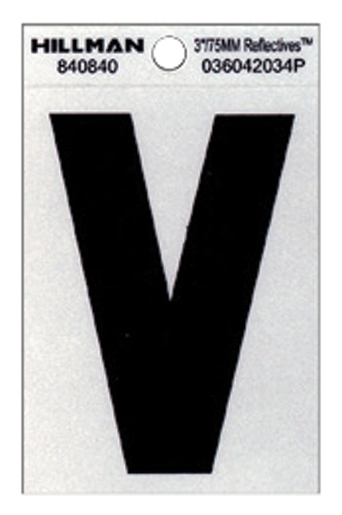 Reflective Mailbox Letter V Mylar