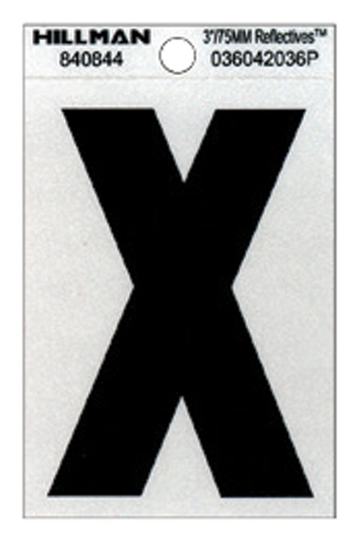 Reflective Mailbox Letter X Mylar