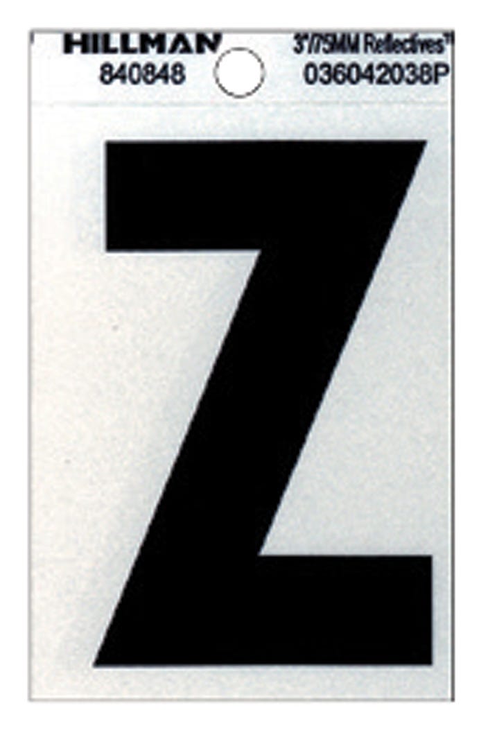 Reflective Mailbox Letter Z Mylar