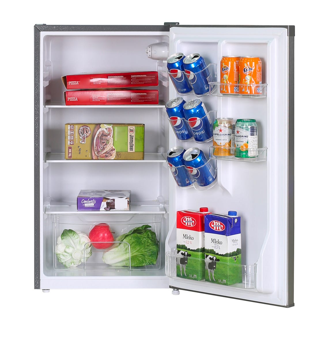 Refrigerator - 3.5 cu.ft. - stainless steel - stainless