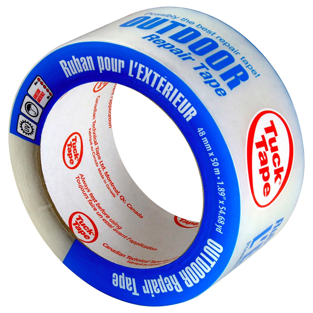 TUCK TAPE Outdoor Repair Tape, 48 mm x 50 m, Transparent