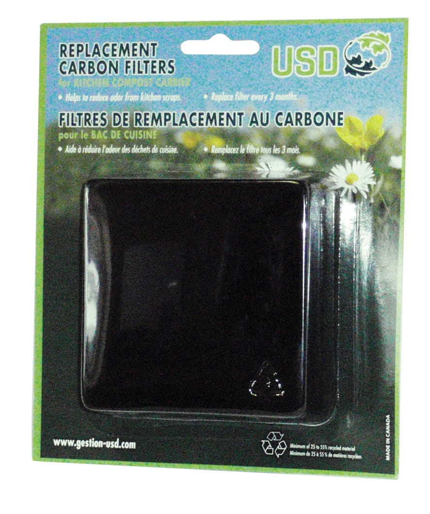 Replacement Charcoal Filters for Kitchen Bin, 3Pack
