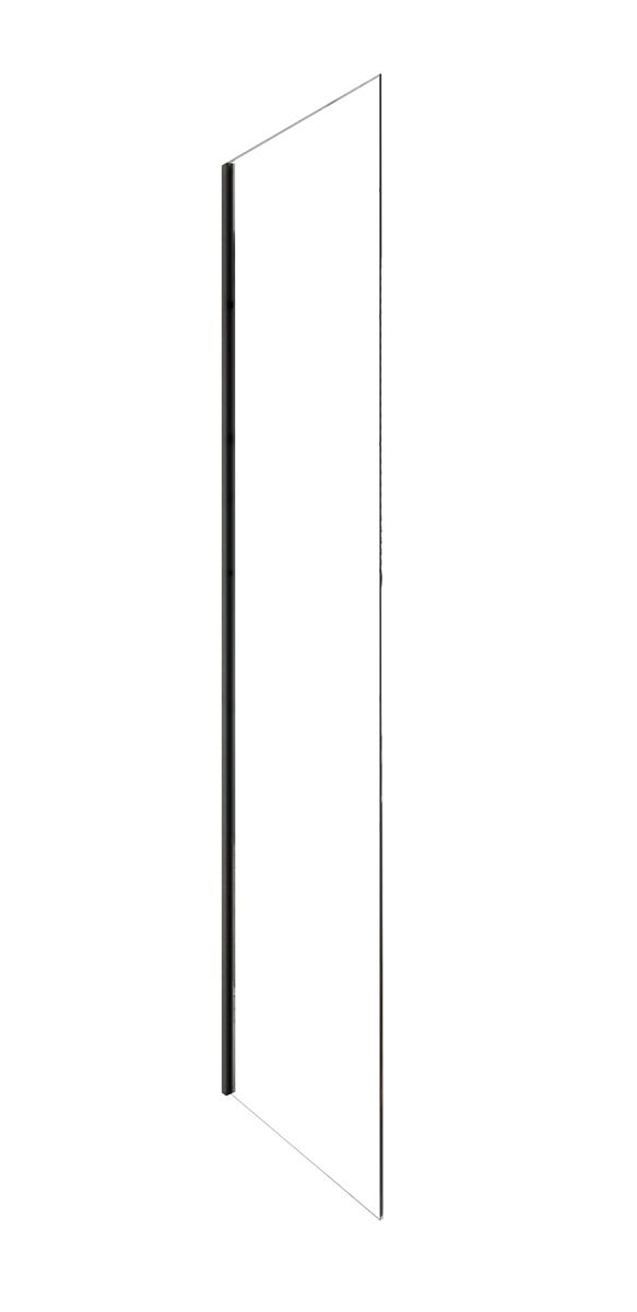 Sliding Shower Door Return Panel, matte black, 32 in. x 76 in.