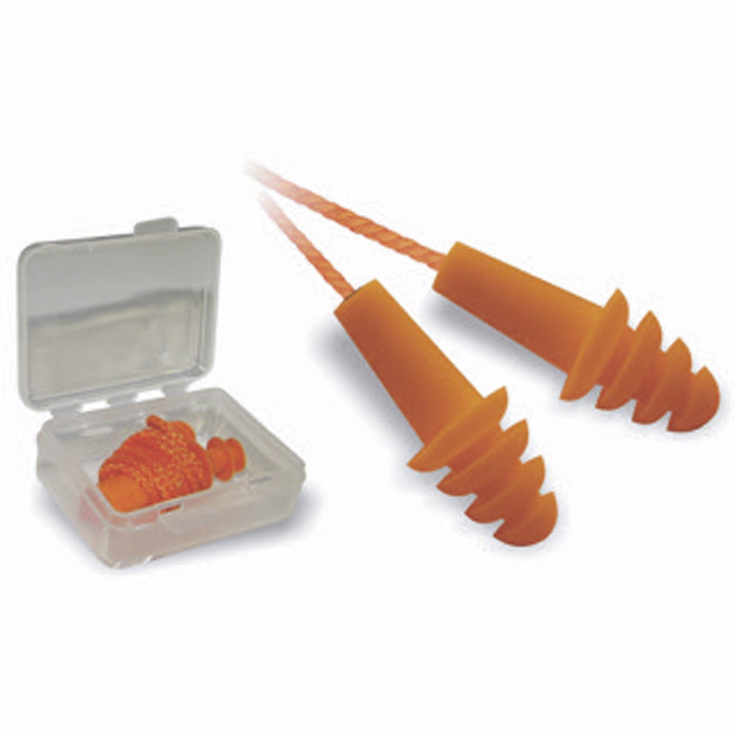 Reusable ear plugs  - attached cord