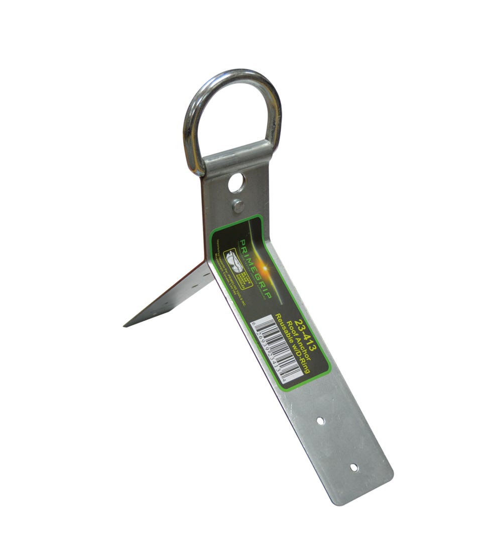 Reusable roof anchor with d-ring